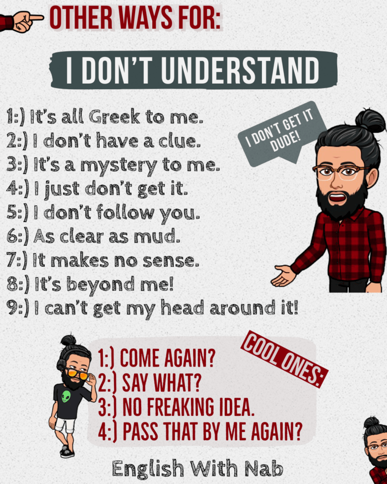 Other Way For: I Don’t Understand You! - English With Nab